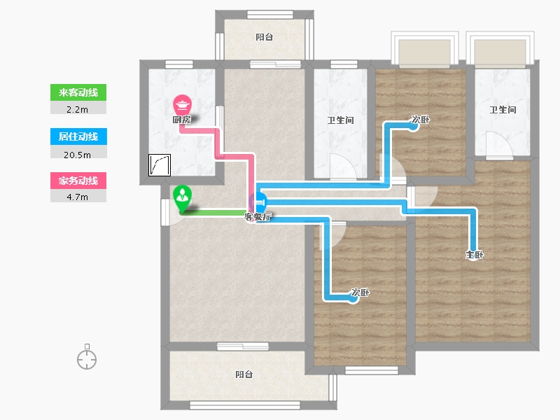 湖北省-宜昌市-中建宜昌之星-98.00-户型库-动静线