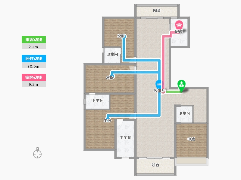 海南省-陵水黎族自治县-雅居乐清水湾-216.25-户型库-动静线