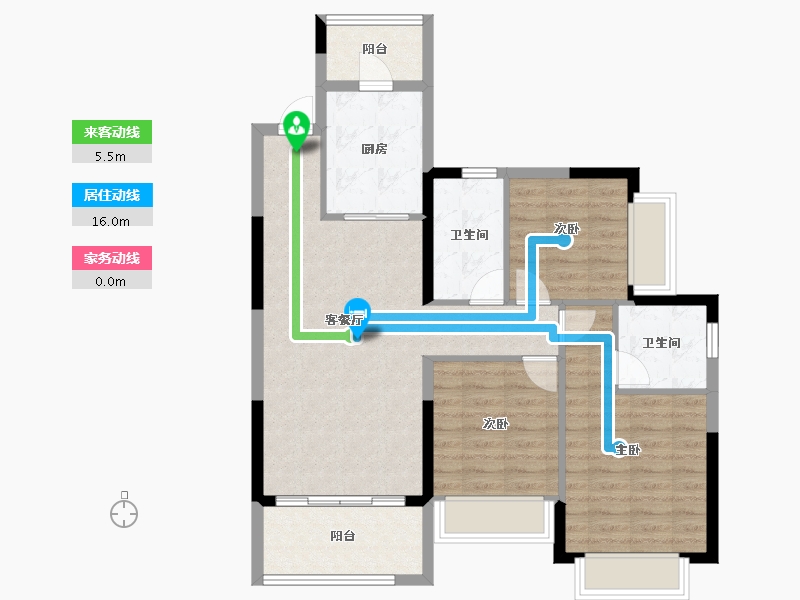 四川省-成都市-恒大林溪郡-84.71-户型库-动静线