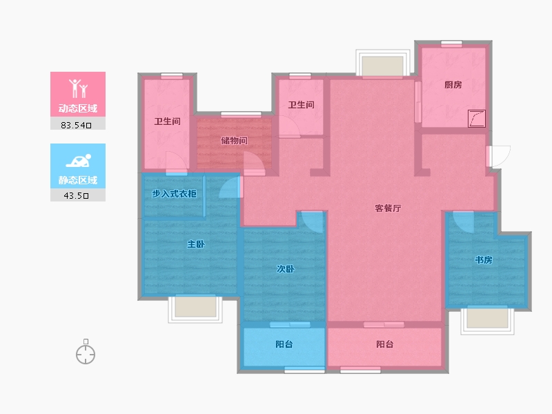 浙江省-绍兴市-公元2020-112.57-户型库-动静分区