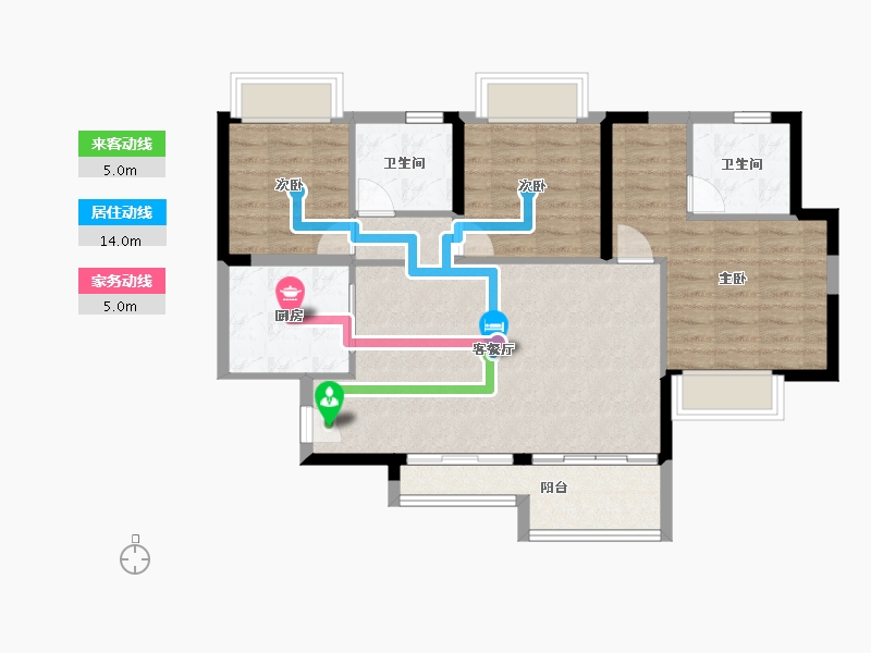 四川省-成都市-恒大林溪郡-85.05-户型库-动静线