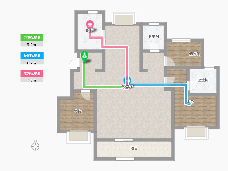 浙江省-绍兴市-公元2020-97.61-户型库-动静线