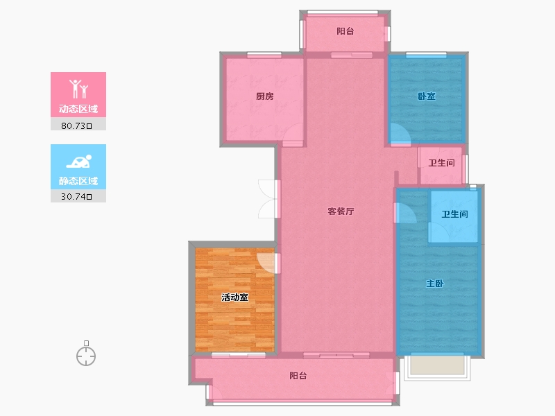 河南省-洛阳市-建业定鼎府-113.60-户型库-动静分区