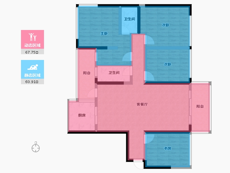 广西壮族自治区-百色市-江湾学府-153.00-户型库-动静分区