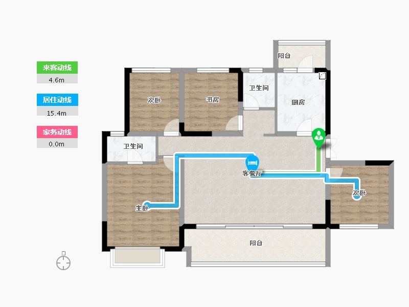 四川省-成都市-人居蜀津峰荟-109.92-户型库-动静线