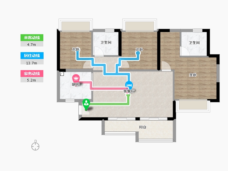 四川省-成都市-恒大林溪郡-86.06-户型库-动静线