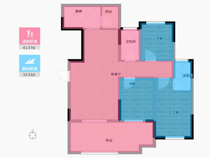 河南省-驻马店市-阳光翡翠国际-84.13-户型库-动静分区