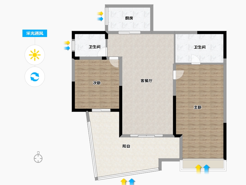 海南省-陵水黎族自治县-雅居乐清水湾-141.58-户型库-采光通风