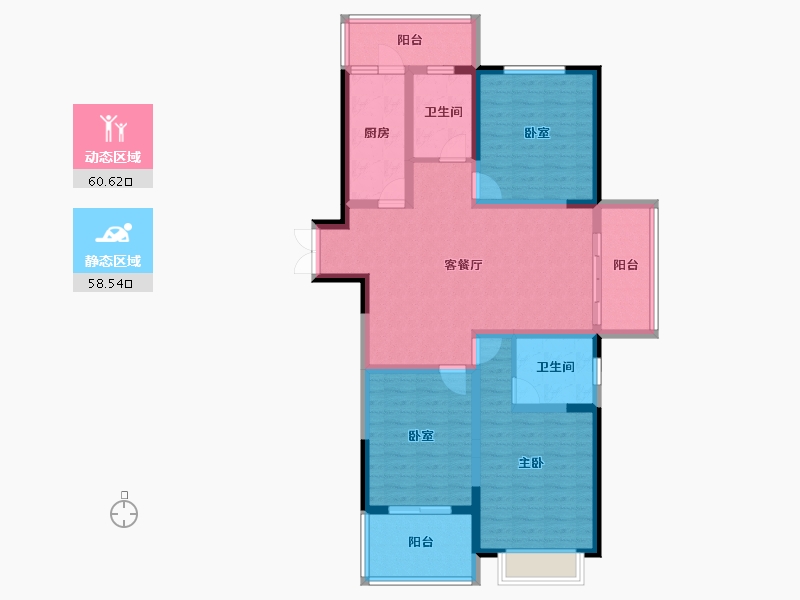 河南省-洛阳市-君河湾-105.66-户型库-动静分区