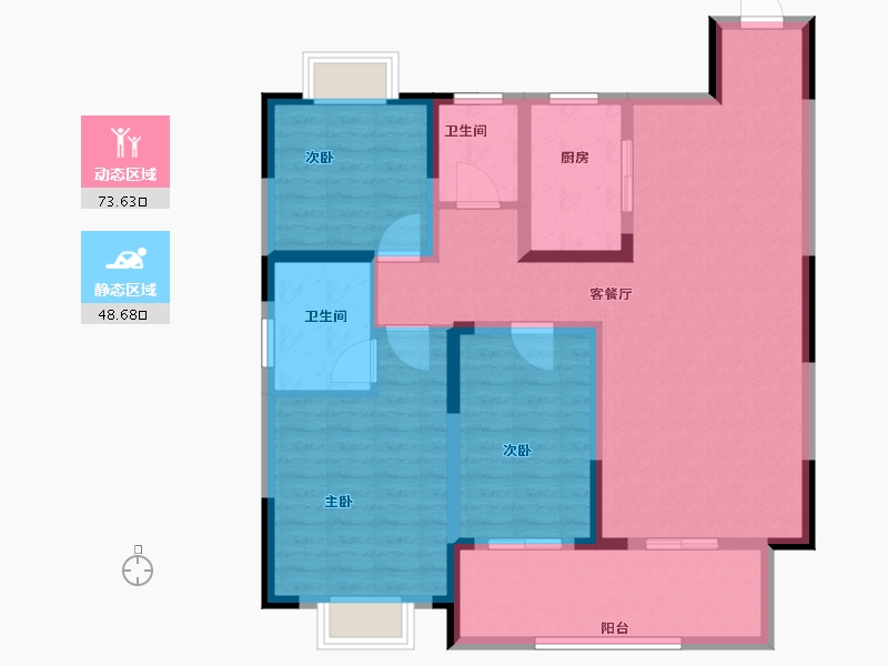 河南省-驻马店市-西亚美悦城-109.68-户型库-动静分区