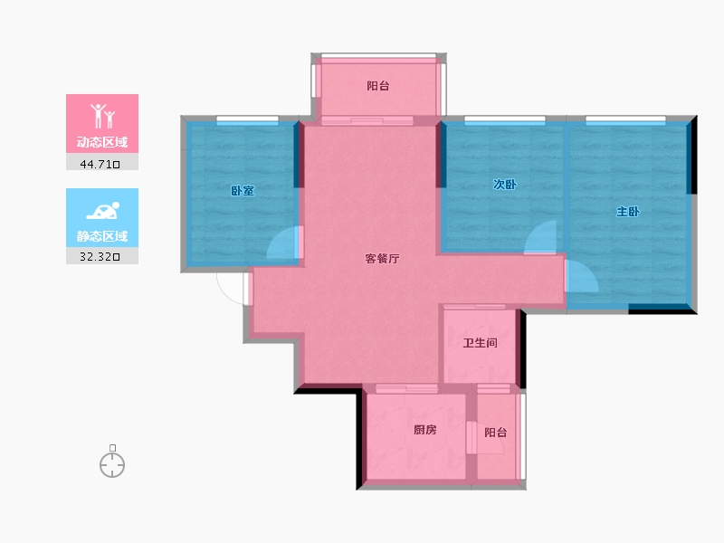 四川省-成都市-铂悦世家-68.66-户型库-动静分区