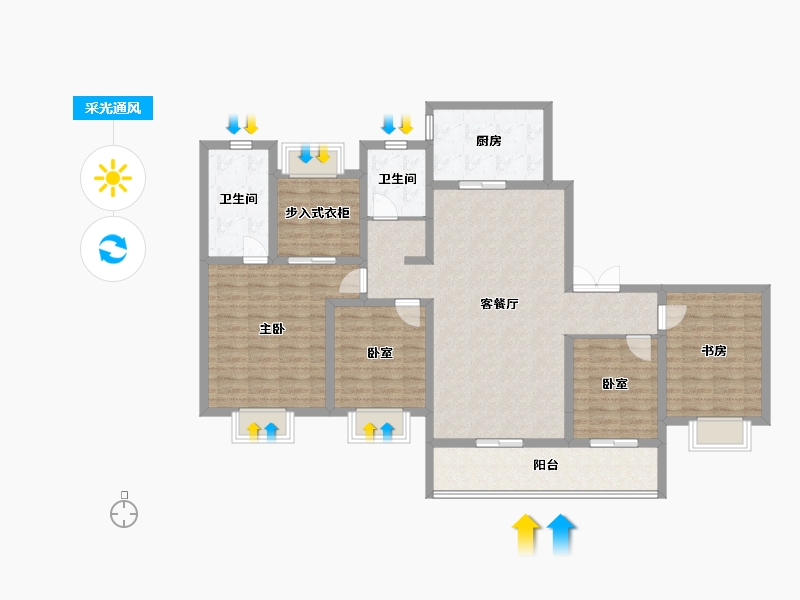 浙江省-绍兴市-公元2020-125.61-户型库-采光通风