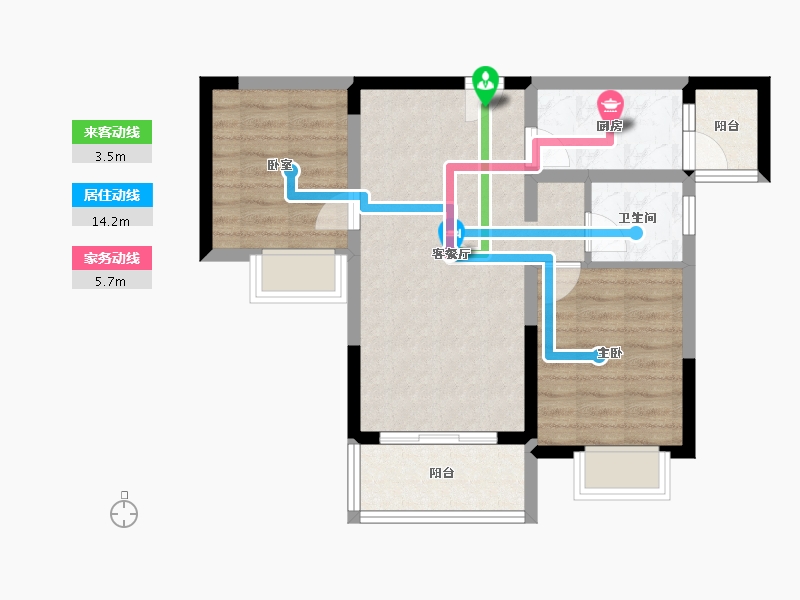 四川省-成都市-盛鼎阳光-61.10-户型库-动静线