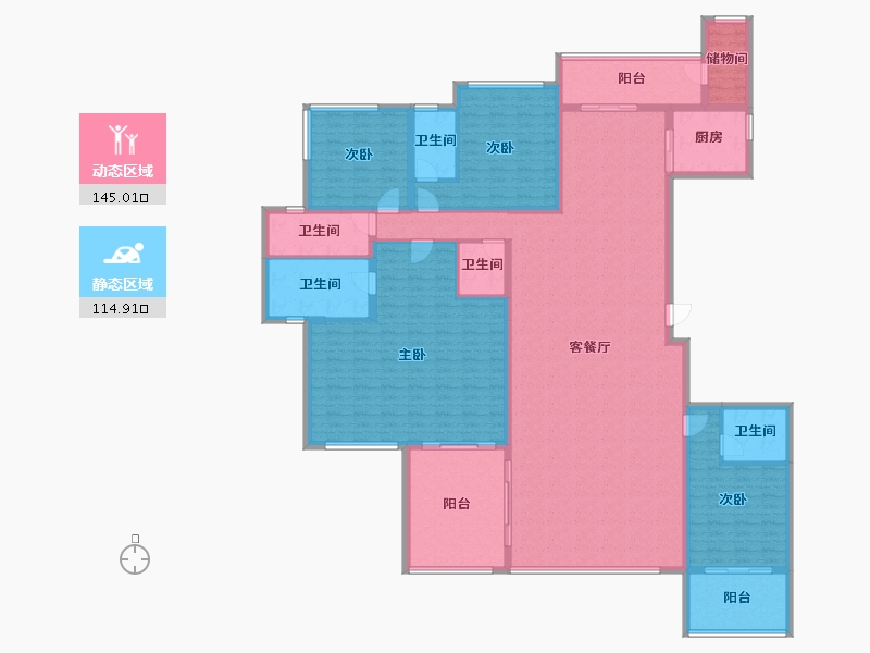 海南省-陵水黎族自治县-雅居乐清水湾-238.62-户型库-动静分区