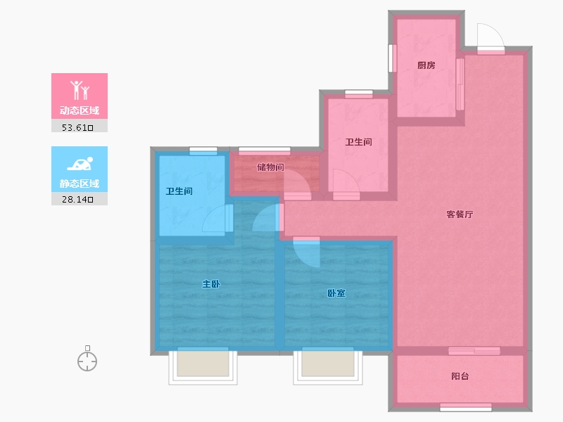 浙江省-绍兴市-公元2020-71.21-户型库-动静分区