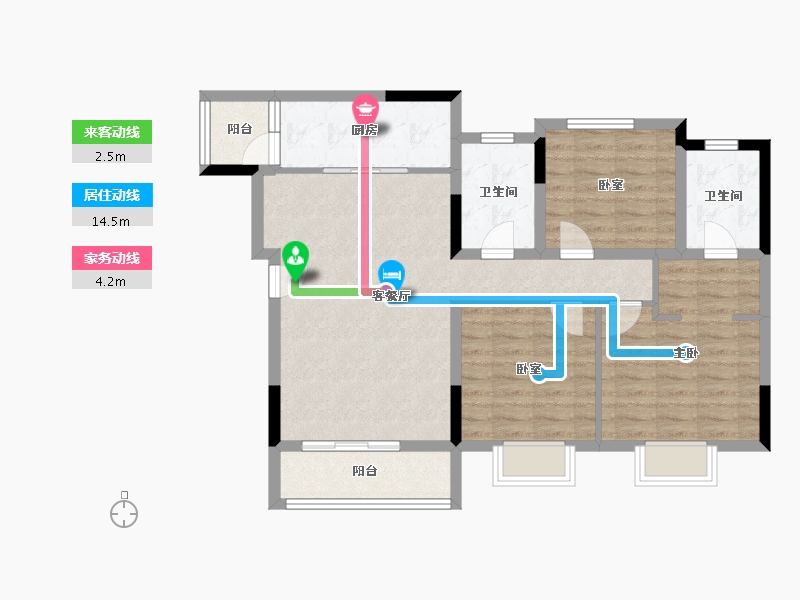 四川省-成都市-融创翰林学府-88.80-户型库-动静线