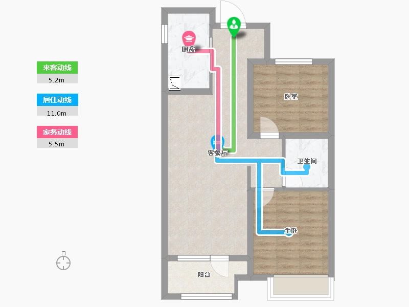 山东省-潍坊市-融创融公馆-64.93-户型库-动静线