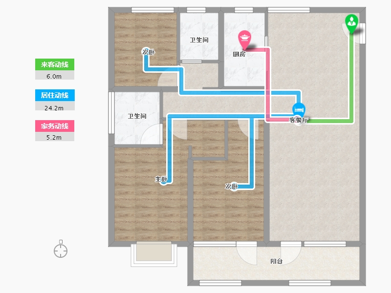 山东省-青岛市-山海大观-107.44-户型库-动静线