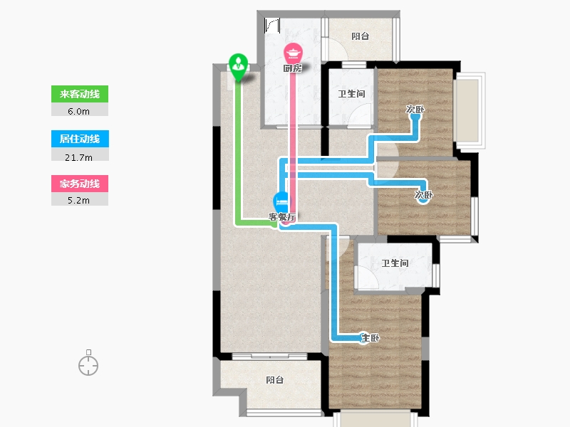 四川省-成都市-恒大林溪郡-87.71-户型库-动静线