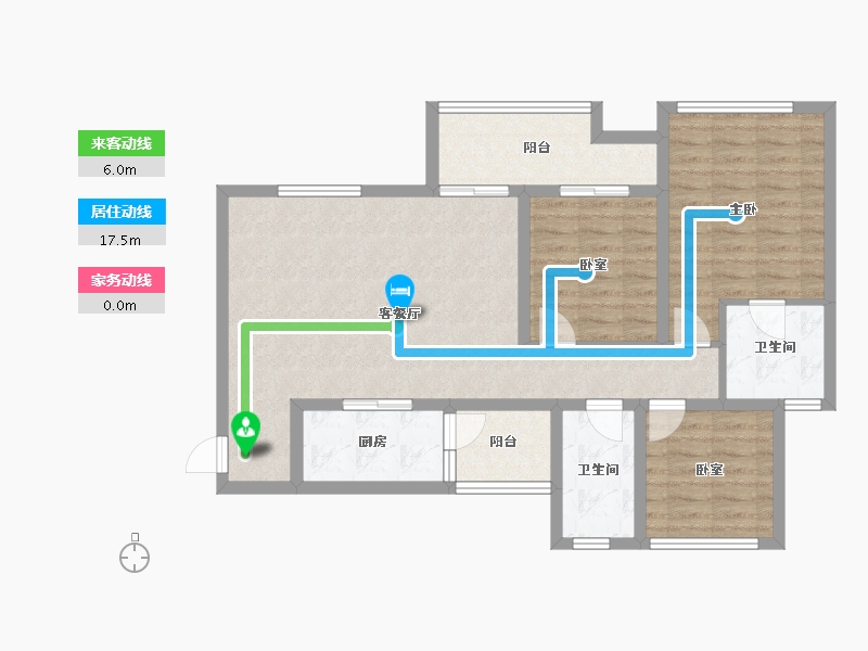 四川省-成都市-欧郡源里小区-90.55-户型库-动静线