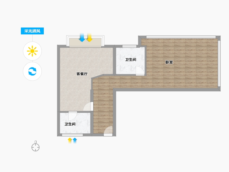 河南省-洛阳市-君河湾-72.85-户型库-采光通风