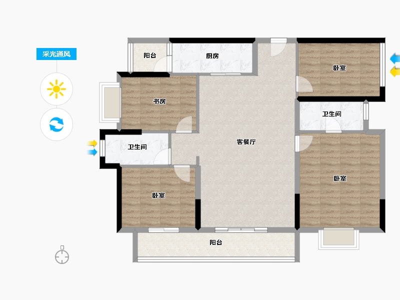 四川省-成都市-花屿岛-114.40-户型库-采光通风