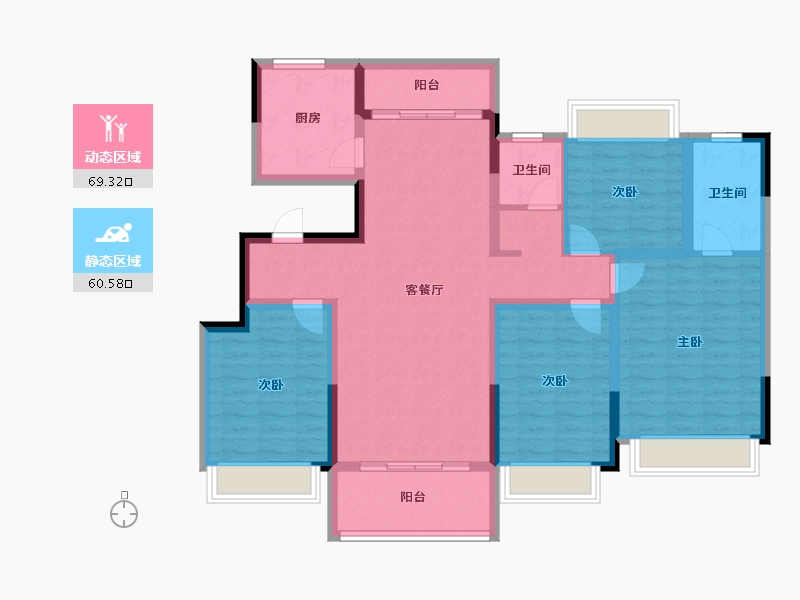 四川省-成都市-星徽城-116.02-户型库-动静分区