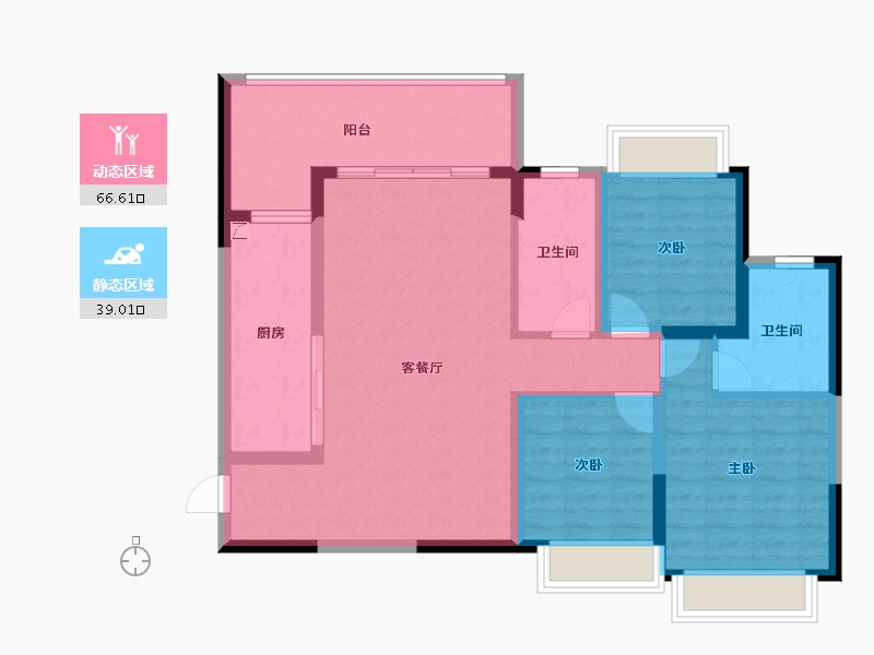 四川省-成都市-恒大林溪郡-94.26-户型库-动静分区