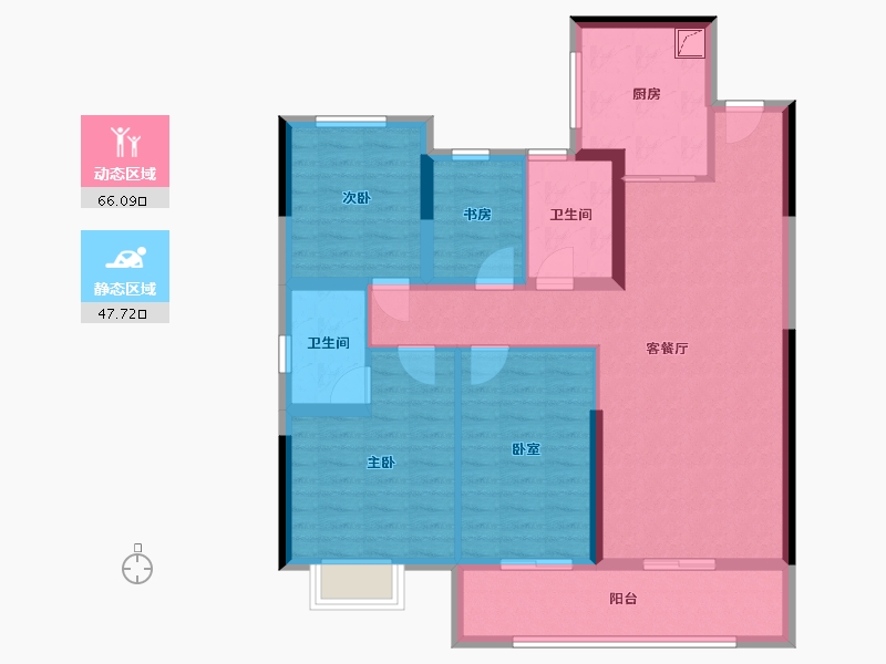 湖北省-孝感市-新城悦隽-101.64-户型库-动静分区