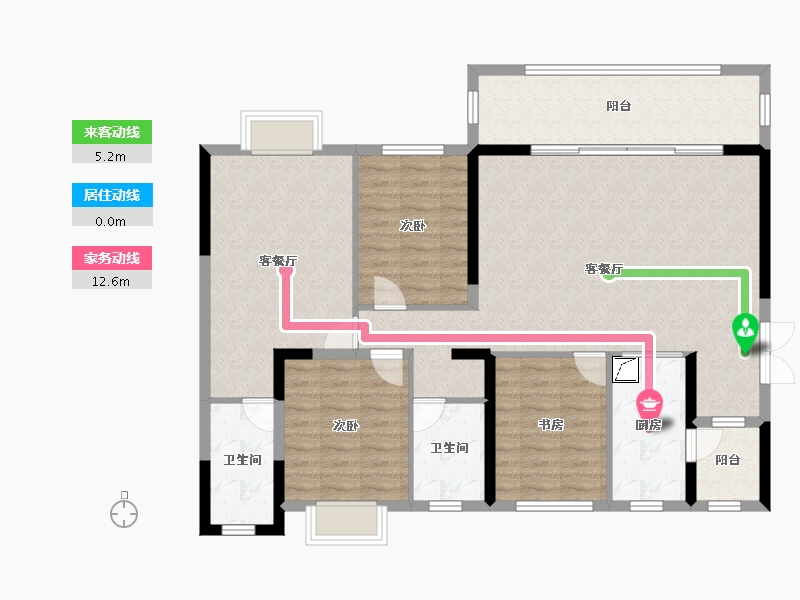 贵州省-贵阳市-中铁阅山湖-118.40-户型库-动静线