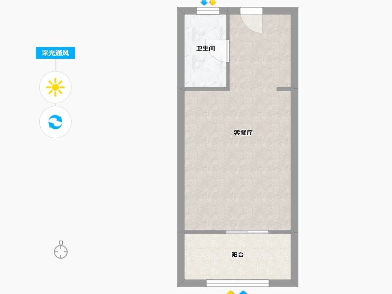 云南省-昆明市-凯旋丽景凯旋城三期-34.74-户型库-采光通风