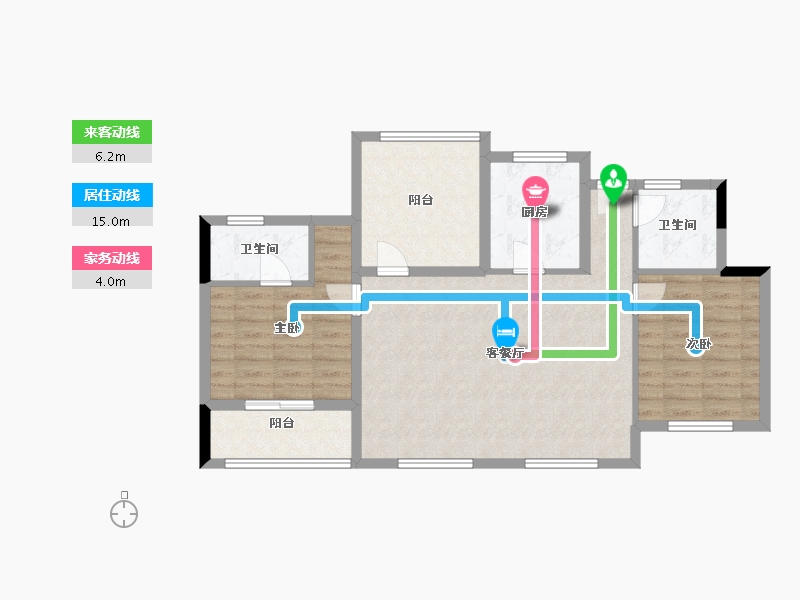 江苏省-镇江市-路劲港欣城-84.00-户型库-动静线