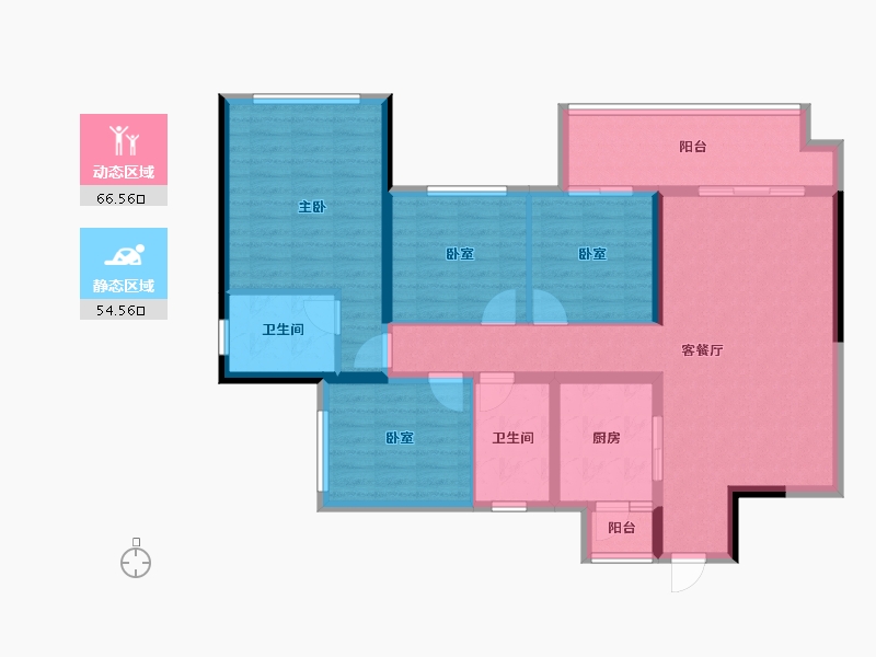 四川省-成都市-隆鑫公园首府-108.34-户型库-动静分区