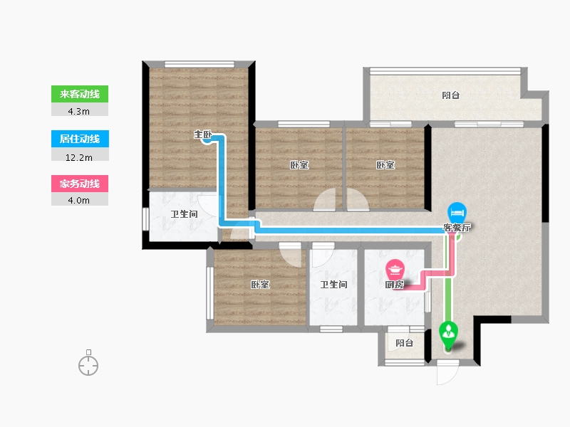 四川省-成都市-隆鑫公园首府-108.34-户型库-动静线