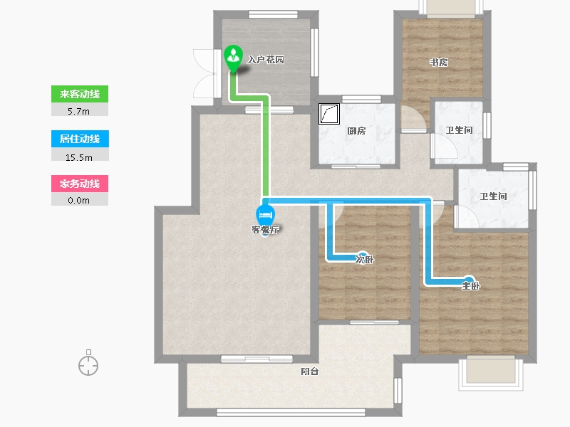 贵州省-贵阳市-宇虹万花城-98.66-户型库-动静线