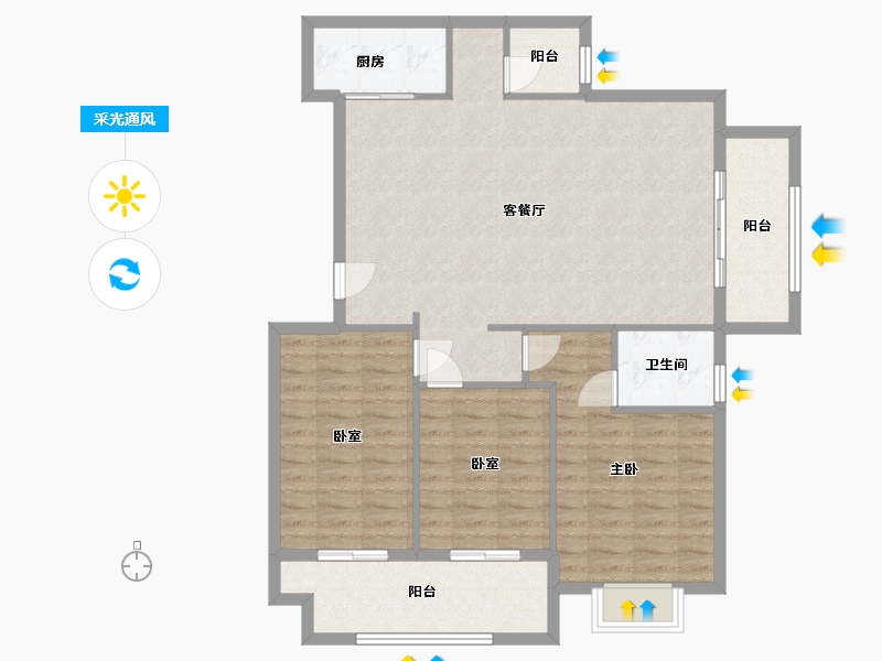 福建省-泉州市-兰峰国际花园-112.00-户型库-采光通风