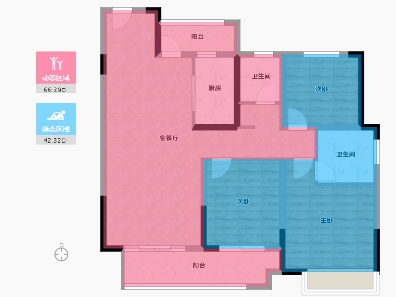 河南省-南阳市-建业大城小院-96.96-户型库-动静分区