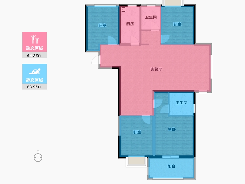 福建省-福州市-世茂璀璨天城-121.00-户型库-动静分区