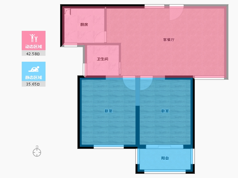 江苏省-无锡市-观山名筑-70.40-户型库-动静分区