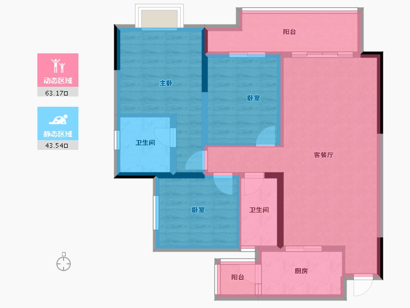 四川省-成都市-隆鑫公园首府-95.19-户型库-动静分区