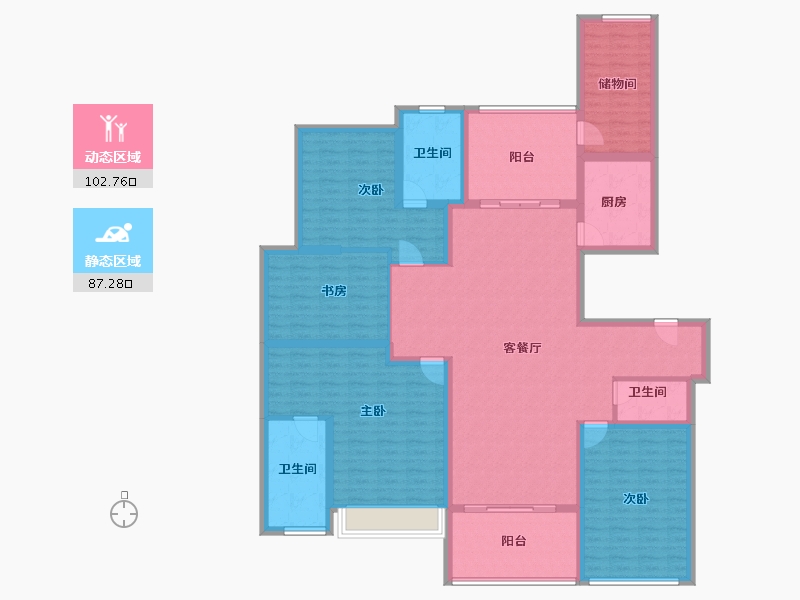 海南省-陵水黎族自治县-雅居乐清水湾-171.44-户型库-动静分区