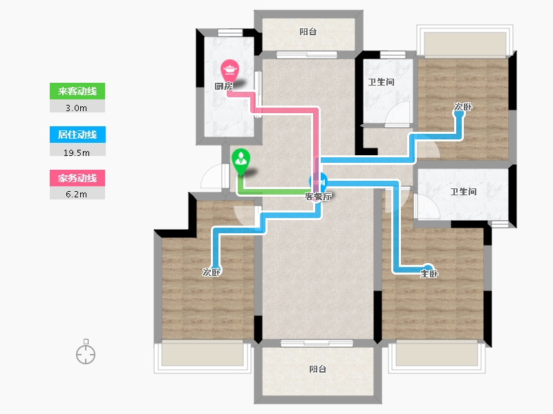 四川省-成都市-星徽城-92.63-户型库-动静线