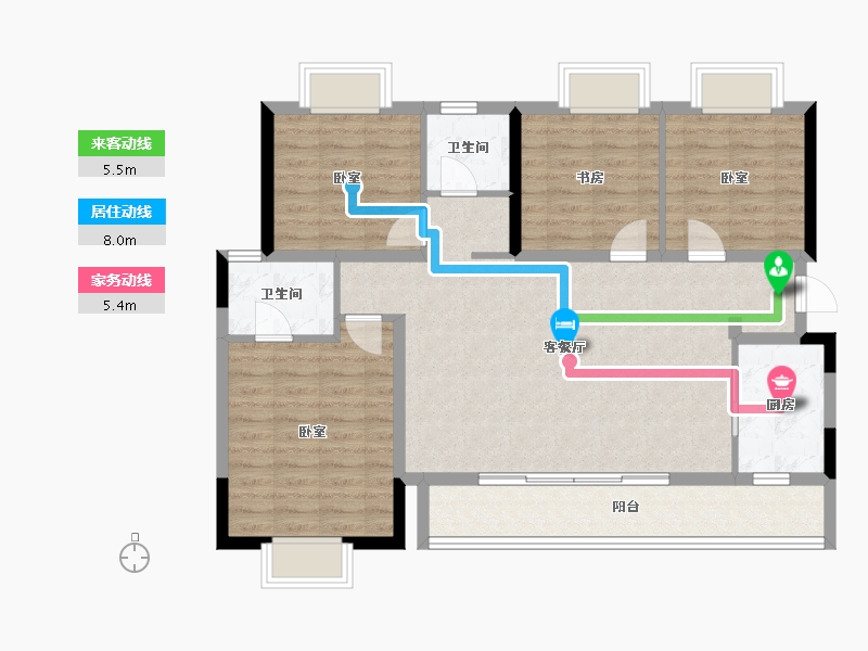 四川省-成都市-融创翰林学府-101.60-户型库-动静线