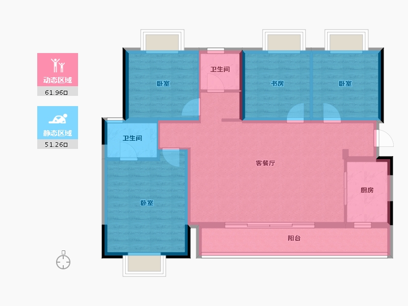 四川省-成都市-融创翰林学府-101.60-户型库-动静分区