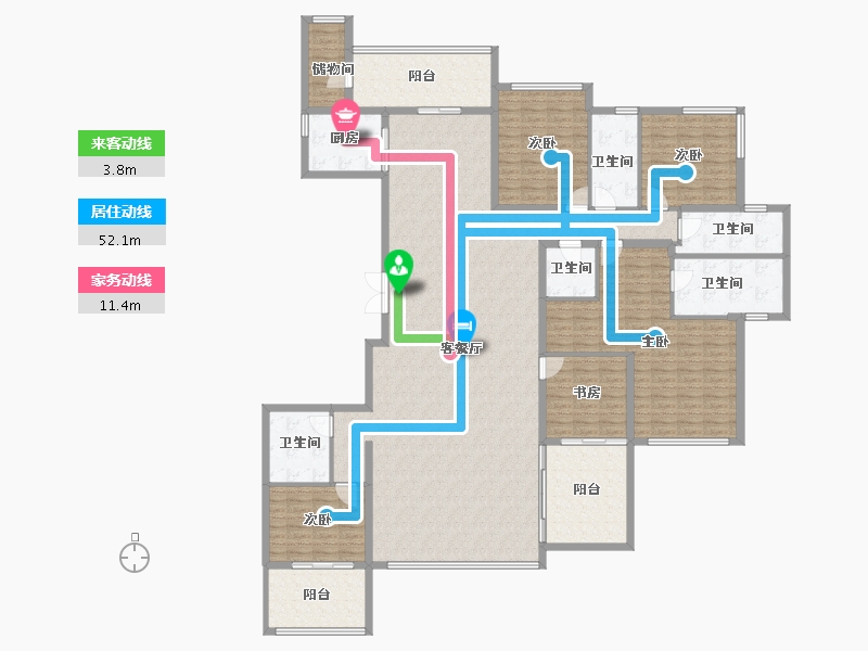 海南省-陵水黎族自治县-雅居乐清水湾-239.47-户型库-动静线