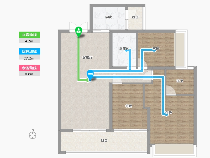 四川省-成都市-当代璞誉-100.89-户型库-动静线