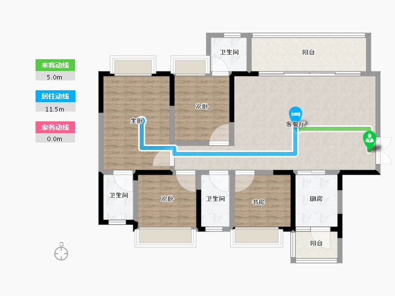 四川省-成都市-梵悦里-128.00-户型库-动静线