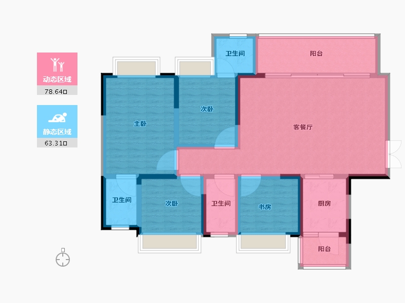 四川省-成都市-梵悦里-128.00-户型库-动静分区