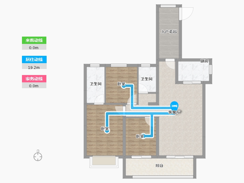 河南省-南阳市-邓州蓝城滨湖壹号-99.18-户型库-动静线