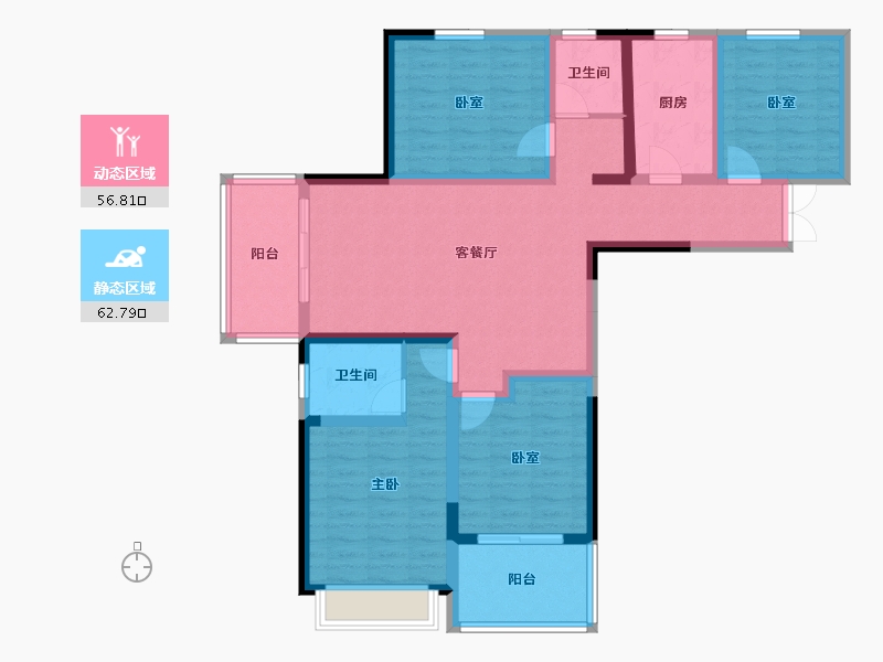 河南省-洛阳市-君河湾-105.52-户型库-动静分区